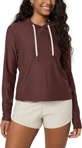 ODODOS Women's Essential Hoodie - Ultra Soft odSTRATUM Tech Pullover UPF 50+ Moisture Wicking Long Sleeve Top in Saudi Arabia