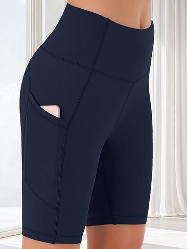 Running Shorts for Women with Pockets - High Waisted Gym Athletic Biker Shorts Workout Activewear in Saudi Arabia