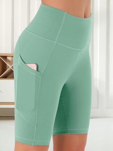 Running Shorts for Women with Pockets - High Waisted Gym Athletic Biker Shorts Workout Activewear in Saudi Arabia