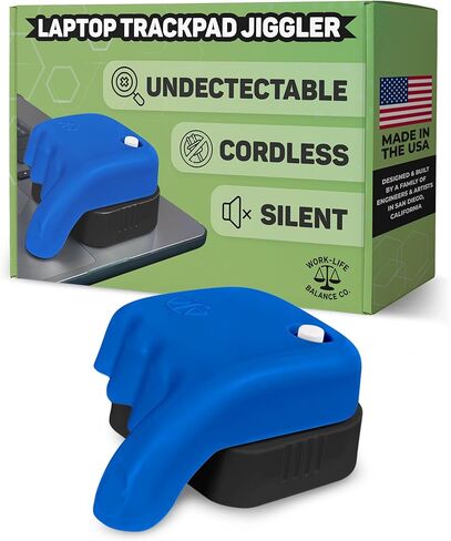 Laptop Touchpad Jiggler - Doesn't Work on Dell - Keeps Active Laptop Trackpads - Undetectable - Cordless Mouse Jiggler - Mechanical Mouse Mover - 6 Months on AA Battery - ON/Off Switch (Teal) in Kuwait