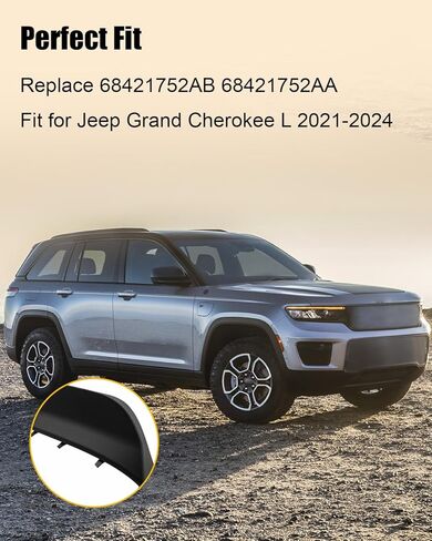 اللفافة الأمامية اليمنى مناسبة لسيارة جيب جراند شيروكي L 2021-2024 استبدل 68421752AB 68421752AA، منحرف الحجر الأمامي الأيمن للركاب in Saudi Arabia
