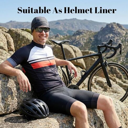 4Pcs Men Cooling Skull Caps, Helmet Liner Cycling Caps, Cycling Running Sweat Wicking Beanie for Men & Women, Multicolor Cooling Sweat Hat (Black, White, Gray, Navy Blue) in Saudi Arabia