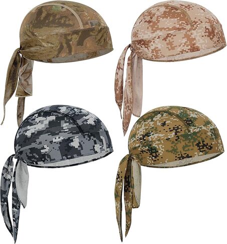 Skull Cap Do Rags Head Wraps, Sweat-Wicking Helmet Liner for Cycling, Breathable Durag for Outdoor Sports in Saudi Arabia