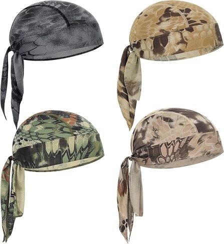 Skull Cap Do Rags Head Wraps, Sweat-Wicking Helmet Liner for Cycling, Breathable Durag for Outdoor Sports in Saudi Arabia