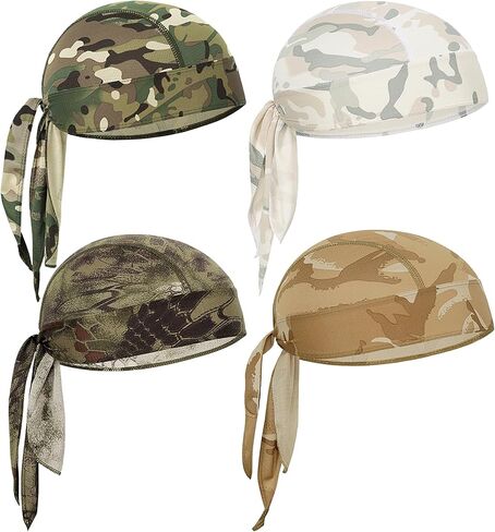 Skull Cap Do Rags Head Wraps, Sweat-Wicking Helmet Liner for Cycling, Breathable Durag for Outdoor Sports in Saudi Arabia