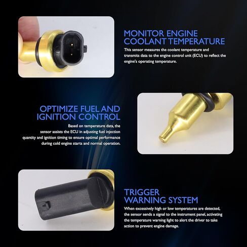 HiSport Engine Coolant Temperature Sensor - Compatible with Mini Replaces 13628602086 2112071 73390 8602086 in Saudi Arabia