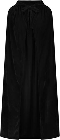 Ruziyoog Medieval Velvet Cloak for Women Wraps Elegant Hooded Wedding Cloak Winter Cape Witch Party Unisex Full Length Robe in Saudi Arabia