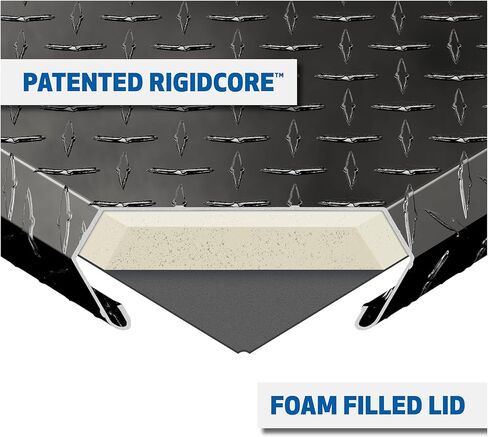 UWS EC20322 55-Inch Gloss Black Heavy-Wall Aluminum Wedge Angled Truck Storage Box, RigidCore Lid in Kuwait