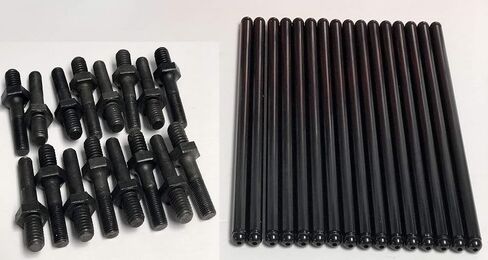 Rocker Arm Studs, Guide Plates, Lifters & Hardened Push Rods Kit (5/16" Pushrods) compatible with Chevrolet SBC 400 350 327 283 in Saudi Arabia