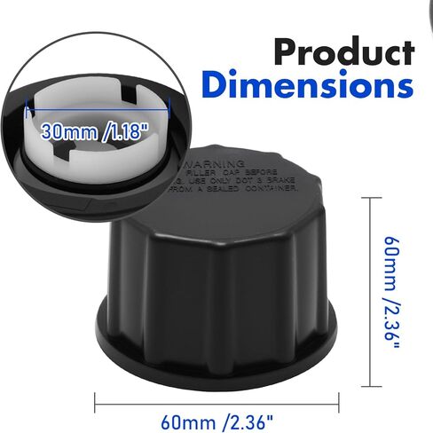 GJ6A4355 Brake Fluid Reservoir Cap, Replacement for Mazda 6 2003 2004 2005 2006 2007, Replaces GJ6A4355Y in Saudi Arabia