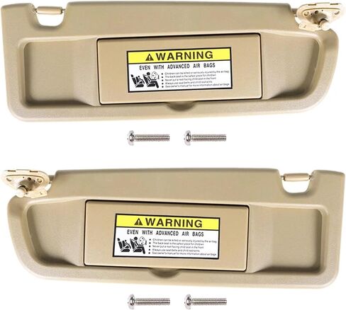 Left Driver and Right Passenger Side Sun Visor Beige Compatible with Honda Civic 2006 2007 2008 2009 2010 2011 Replaces # 83280-SNA-A01ZB 83230-SNA-A01ZB in Saudi Arabia