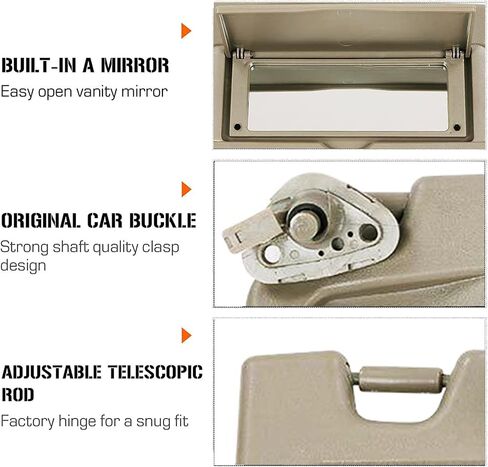 Left Driver and Right Passenger Side Sun Visor Beige Compatible with Honda Civic 2006 2007 2008 2009 2010 2011 Replaces # 83280-SNA-A01ZB 83230-SNA-A01ZB in Saudi Arabia