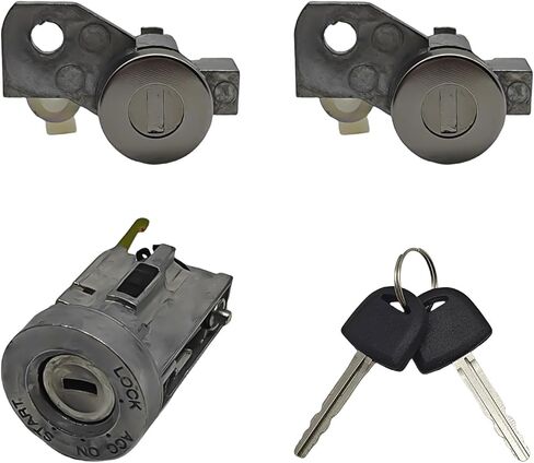 Ignition Switch Door Lock Cylinder Kit 19121155 Compatible with Chevy Colorado GMC Canyon Hummer H3 Replaces 89022371 89022372 89022364 89022338 89022365 LC65360 in Saudi Arabia