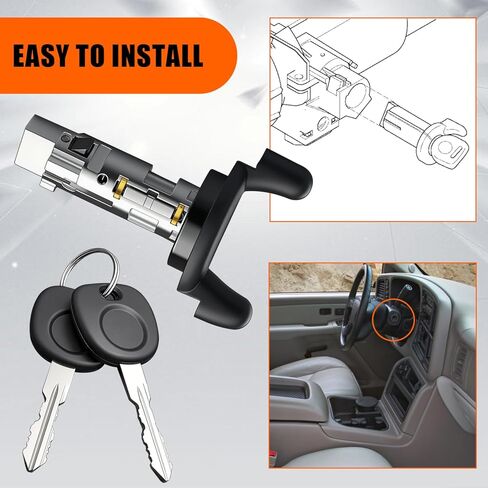 Ignition Switch & Door Lock Cylinders with Keys fit for 1999-2003 Chevy Silverado 1500/2500 Astro, for 1999-2003 GMC Safari Sierra 1500/2500, for 1998-2001 Bravada, Replace OE US287L in Saudi Arabia