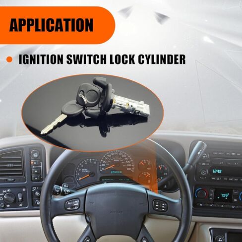 Ignition Switch & Door Lock Cylinders with Keys fit for 1999-2003 Chevy Silverado 1500/2500 Astro, for 1999-2003 GMC Safari Sierra 1500/2500, for 1998-2001 Bravada, Replace OE US287L in Saudi Arabia
