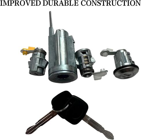 1 Set Ignition Switch Door Trunk Lock Cylinder with 2 Keys for Toyota Corolla 1987-1992 Replaces 69005-12740 6900512740 in Kuwait