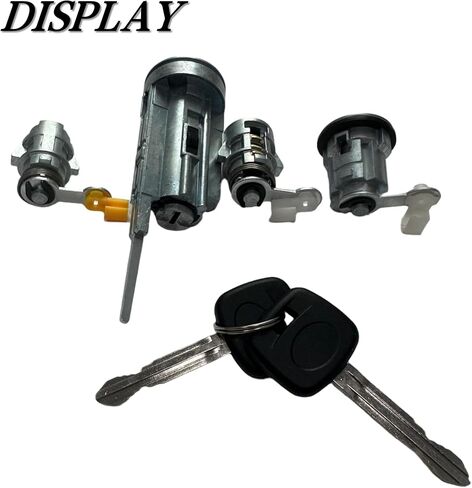 1 Set Ignition Switch Door Trunk Lock Cylinder with 2 Keys for Toyota Corolla 1987-1992 Replaces 69005-12740 6900512740 in Kuwait
