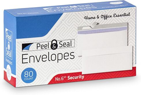 SteadMax 100 Pack #6 3/4 مغلفات ملونة قابلة للتقشير والختم، بريد الأعمال، 3-5/8 × 6-1/2 بوصة (عبوة من 100) in Kuwait