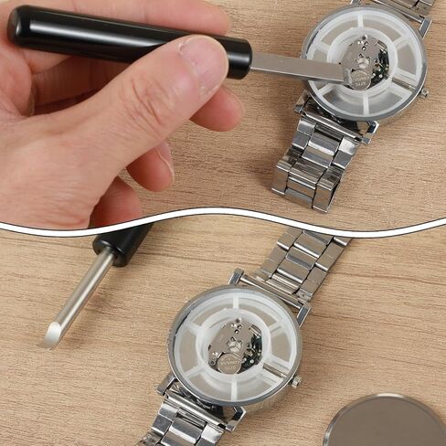 2 Pcs Watch Back Cover Remover Tool Watch Case Opener Pry Bar Battery Replacement Repair Kit Watches Tools for Accessories Replacement Repair Tool Kit Watches Backs Cover Opener Tools in Saudi Arabia