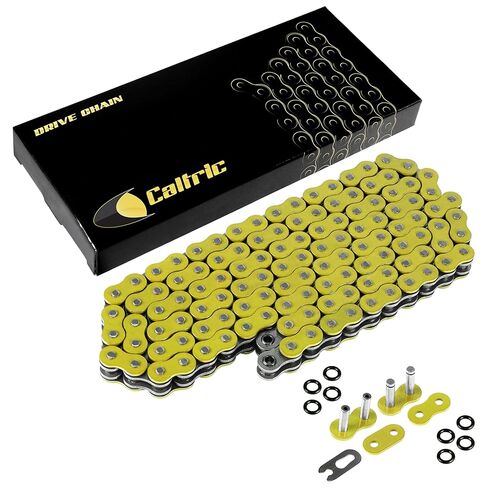 Caltric O-Ring Drive Chain Compatible with Suzuki Rmz250 Rmz 250 Rm-Z250 2007-2009 / Quadsport 250S Lt-250S 1989 1990 Yellow in Saudi Arabia