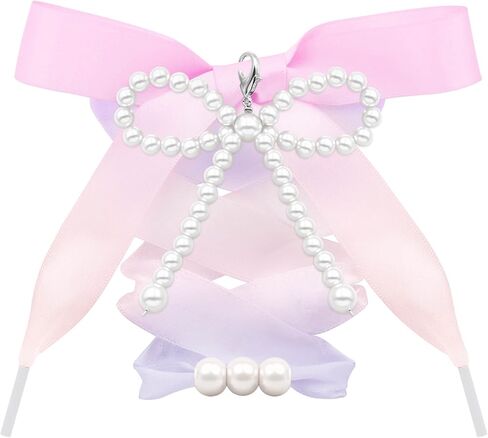 أربطة أحذية شريطية للنساء: زوج واحد من أربطة الأحذية الرياضية المصنوعة من الساتان المتدرج مع حليات in Kuwait