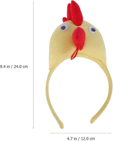 Homoyoyo 4Pcs Chicken Hat Headband Rooster Headband Hair Hoop 3D Hair Band Chicken Headpiece Jungle Animals Hoop for Happy Party Easter Christmas Halloween Cosplay (Random Style) in Saudi Arabia