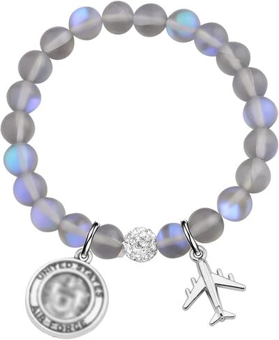 Military Gifts Air Force Bracelet for Military Mom Wife Deployment Jewelry for Soldier Mom in Saudi Arabia