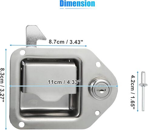 X AUTOHAUX Truck Tool Box Latch w/ 2 Key Stainless Steel Truck Toolbox Lock Replacement for Bed of Truck, RV, Trailer Door, UTV, ATV Box, 1 Set in Saudi Arabia