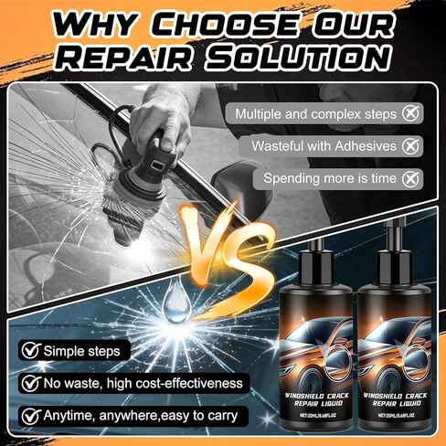 2Set Windshield Crack Repair Kit, New Upgrade Glass Repair Liquid Glue for Car Window, Windshield Chip Repair Kit, Glass Chip Repair Kit, Auto Windshield Chip Repair Kit for All Crack Types in Kuwait