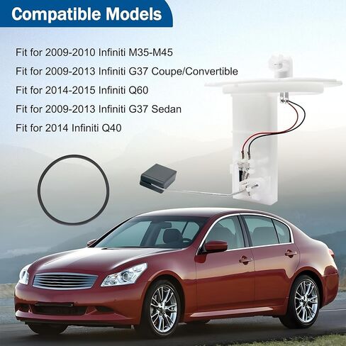 2009-2015 Fuel Pump Fuel Tank Sender Unit Level Compatible with Infiniti V6 G37 3.7L 09-13 G25 2.5L 11-12 M35 3.5L 09-10 Q60 3.7L 14-15 Q40 Base 3.7L 2015 M45 4.5L V8 09-10, Replace# 25060-1NC0C in Saudi Arabia