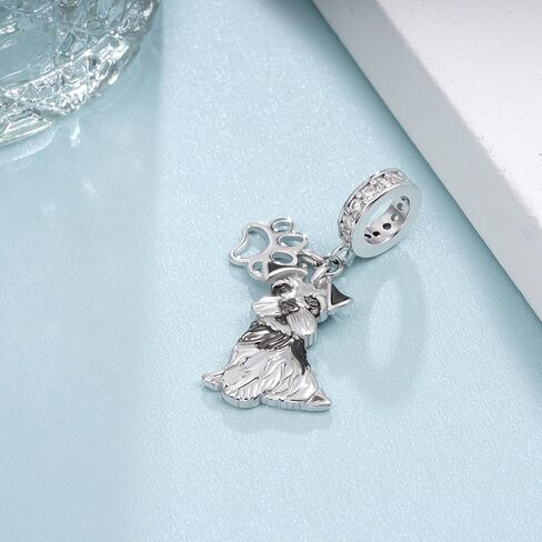 Schnauzer Charm 925 Sterling Silver Schnauzer Gifts Cute Animal Jewelry Gifts for Women in Saudi Arabia
