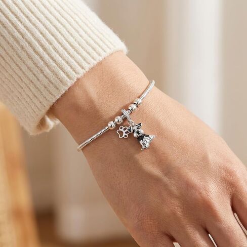 Schnauzer Charm 925 Sterling Silver Schnauzer Gifts Cute Animal Jewelry Gifts for Women in Saudi Arabia