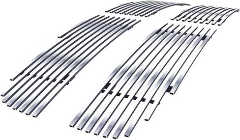 APS متوافق مع Ram 1500 2006-2008 و06-09 2500 3500 الرئيسي العلوي من الفولاذ المقاوم للصدأ SS كروم 8x6 أفقي البليت الأمامي مصبغة إدراج S18-K91756D in Kuwait