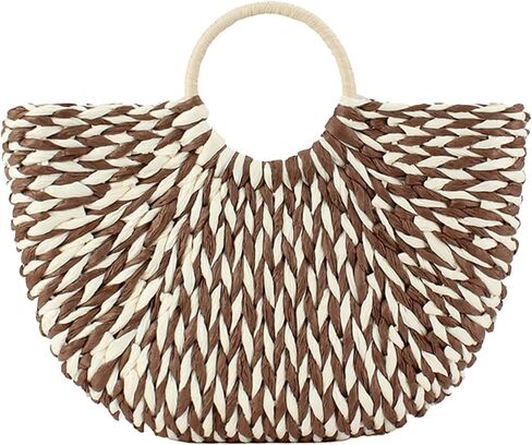 Straw Purse Woven Clutch Beach Bucket Tote Bag Unlined Hobo Handwoven Summer Vacation Handbag for Women in Saudi Arabia