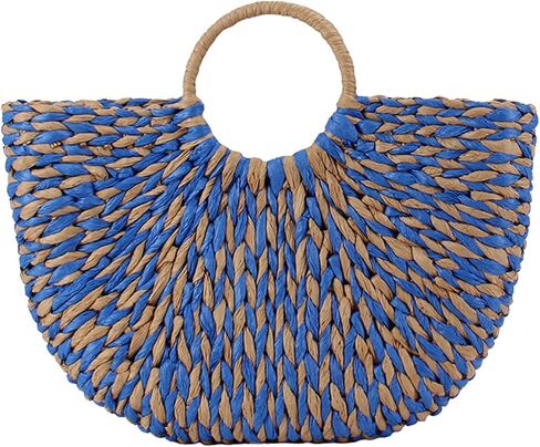 Straw Purse Woven Clutch Beach Bucket Tote Bag Unlined Hobo Handwoven Summer Vacation Handbag for Women in Saudi Arabia