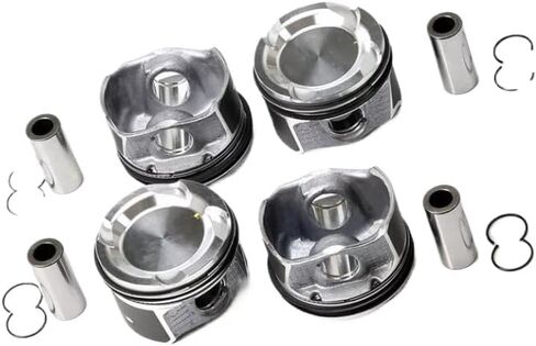 Piston And Ring Set 4PCS Compatible With 1.3 L M282 18-25 GAS W177 V177 W247 C118 X118 H247 X247 in Saudi Arabia