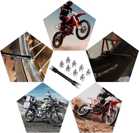 HZEL Motorcycle Wheel Spoke Spanner, CNC 5.0-6.8mm Motocross Spoke Wrench Set for Adjust Wire, Motorcycle Wheel Repair Tool Kit, Compatible with Most Motorbike Dirt Bike Scooter in Saudi Arabia