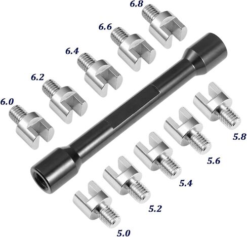 HZEL Motorcycle Wheel Spoke Spanner, CNC 5.0-6.8mm Motocross Spoke Wrench Set for Adjust Wire, Motorcycle Wheel Repair Tool Kit, Compatible with Most Motorbike Dirt Bike Scooter in Saudi Arabia