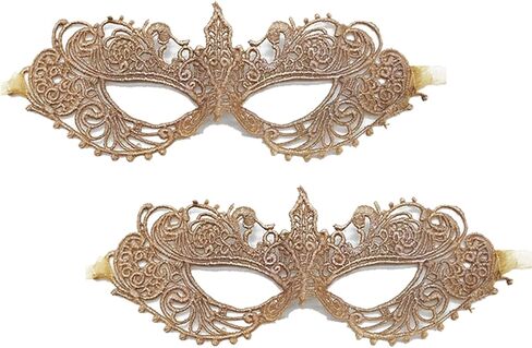 TFTSR Masquerade Masks for Women Couples,Men Mardi Gras Mask,Girls Black Gold Lace Dress,Adults Party Venetian Costume in Saudi Arabia