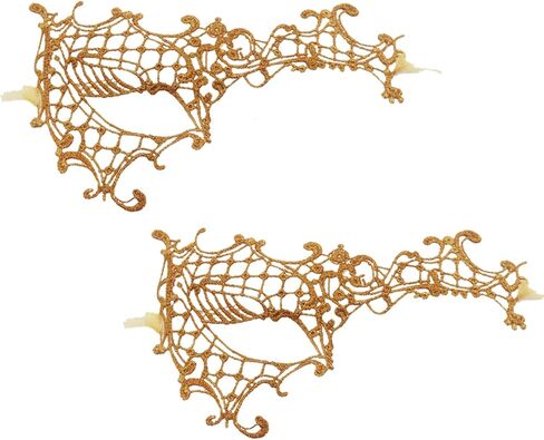 TFTSR Masquerade Masks for Women Couples,Men Mardi Gras Mask,Girls Black Gold Lace Dress,Adults Party Venetian Costume in Saudi Arabia