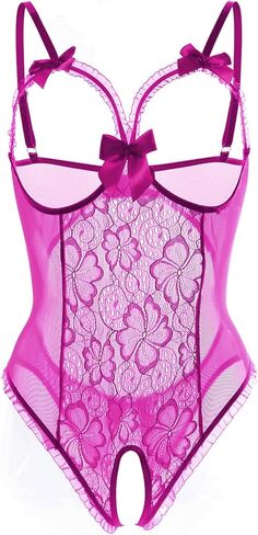 Lingerie for Women Sexy Teddy One-Piece Lace Babydoll Bodysuit Nightie Plus Size in Saudi Arabia