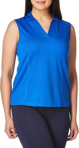 PGA TOUR Women's Airflux Sleeveless Golf Polo Shirt, Moisture-Wicking, Ventilated Fabric, Sun Protection, Stretch Seams in Saudi Arabia