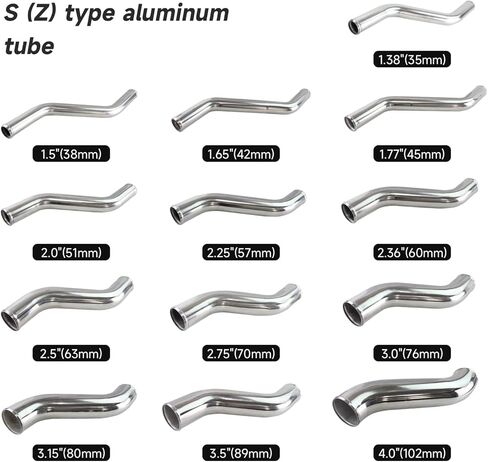 العالمي OD 4 "طول 500 مللي متر العالمي الأنابيب المبرد الأنابيب 40 درجة S شكل بيند الكوع توربو كمية أنبوب in Kuwait