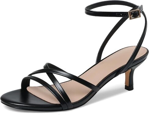 CYNLLIO Strappy Kitten Heels for Women Ankle Stap Round Open Toe Sandals 2 Inch Low Heel Sandalias de Mujer Wedding Dressy Shoes in Kuwait