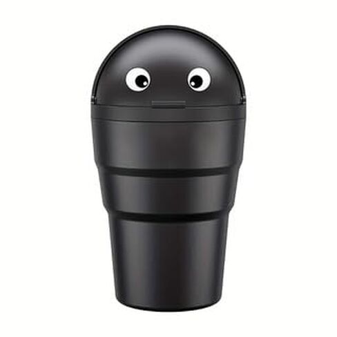 Car Trash Can with Swing Lid, Leak-Proof Auto Organizer, Large Capacity Adorable Garbage Bin for Car Glove Box, Cup Holder, SUV Truck Sedan - Portable PP Material Vehicle Accessories in Saudi Arabia