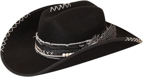 Denzerekre Cowboy Hat for Women and Men Retro Felt Wide Brim Western Cowboy Cowgirl Bucket Fedora Hat in Kuwait