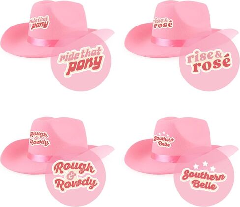Cowboy Hats Fun Phrases | Cowgirl Cosplay Novelty Bulk Costume | Bridal Girl Trip Bridesmaid Gift Goodie Bag Favor in Saudi Arabia