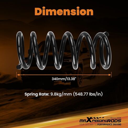 زنبرك تخفيض خلفي 3 بوصة من maXpeedingrods لـ Dodge Ram 1500 2WD 2009-2018، لـ Ram 1500 2WD 2019-2024، مجموعة ملفات السقوط in Saudi Arabia