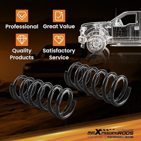 زنبرك تخفيض خلفي 3 بوصة من maXpeedingrods لـ Dodge Ram 1500 2WD 2009-2018، لـ Ram 1500 2WD 2019-2024، مجموعة ملفات السقوط in Saudi Arabia
