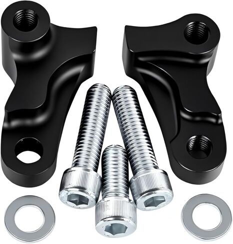 1.75 Inch Rear Lowering Kit Compatible with Harley Dyna Street Bob Low Rider Super Glide 2006-2017 - Adjustable Black Drop Links with Hardware​ in Saudi Arabia